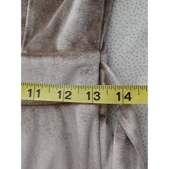 YF&B On The Road Temptress Velvet Maxi Dress Size S Taupe Deep V-neck - Picture 13 of 14